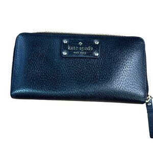 Kate Spade New York Leila Large Continental Wallet Pebble Leather Black
